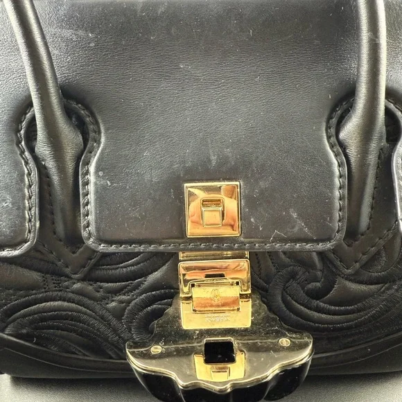 2019 Versace Black Palazzo Empire Crystal Baroque embellished Medusa Women's Bag - Picture 6 of 8